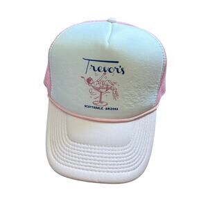 Trevor's Scottsdale Pink White Blue Trucker Hat Mesh Back Structured NWOT